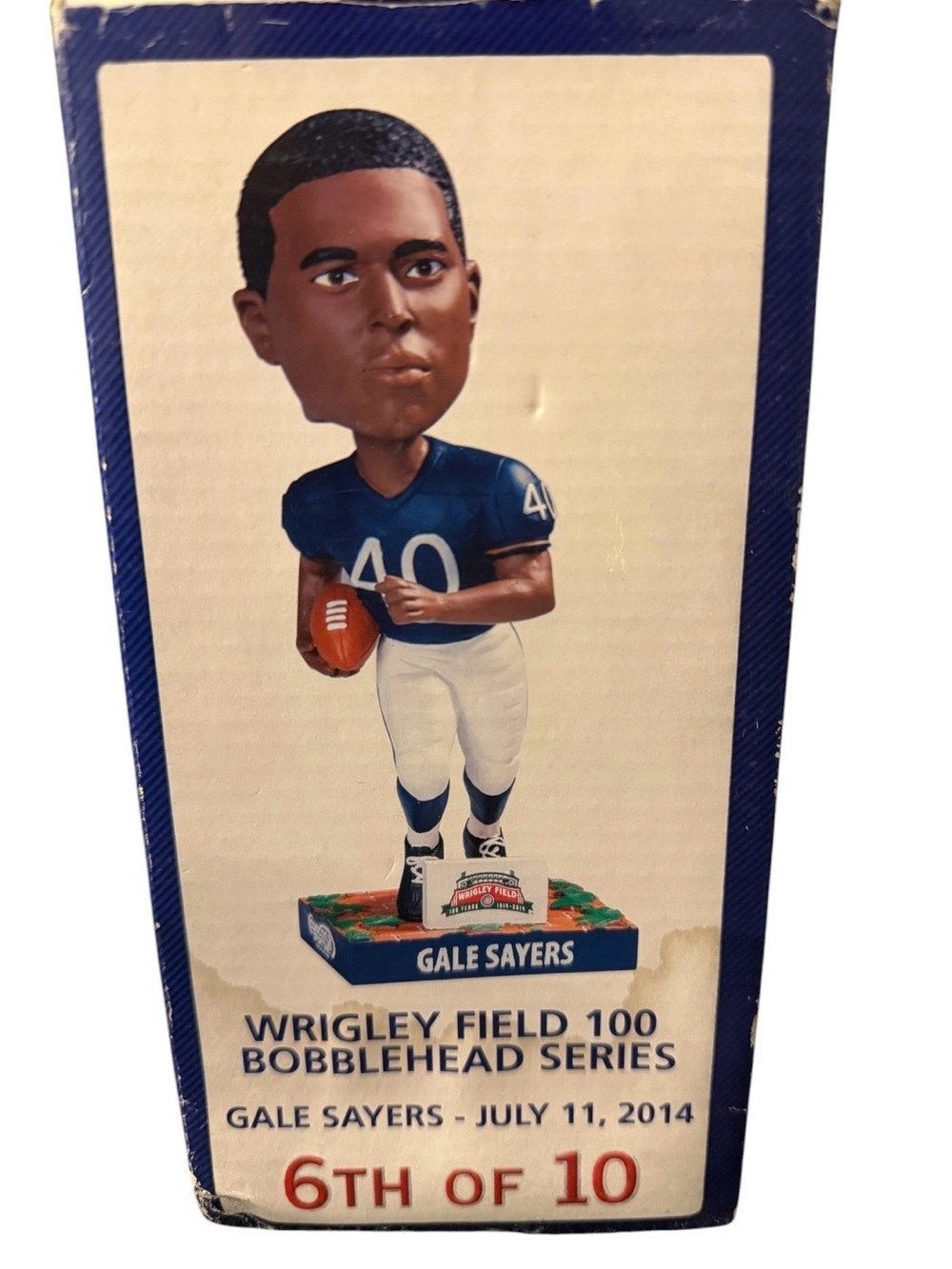 Chicago Bears GALE SAYERS Wrigley Field Bobblehead Series 7/11/14 - 6th of 10